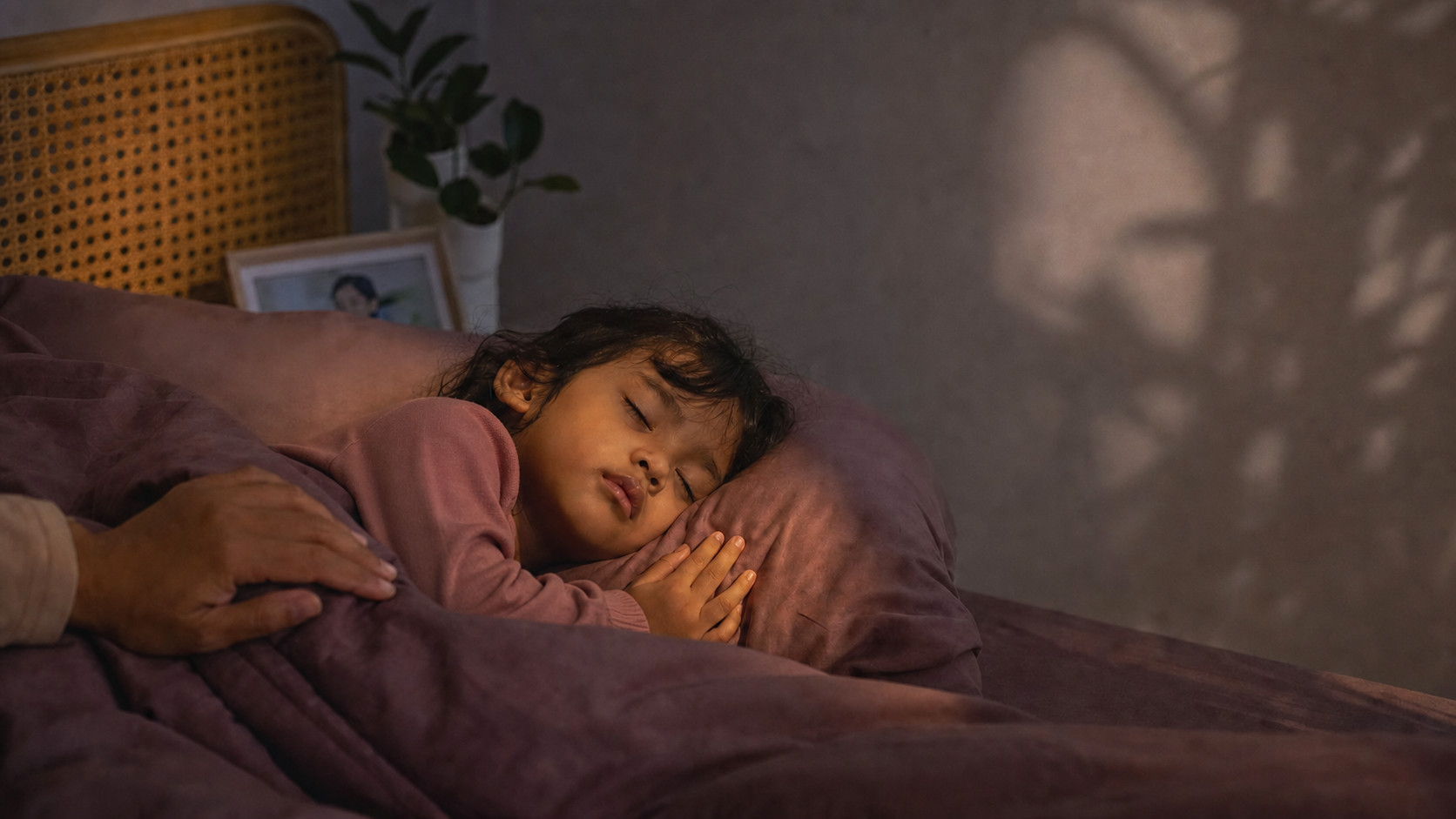 Anak Indonesia tertidur pulas dengan nyaman di kamar keluarga